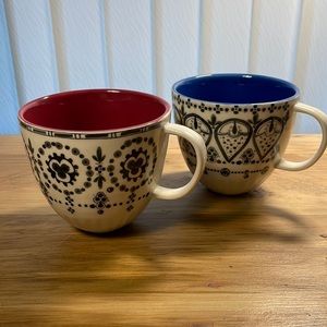 Anthropologie Delightful Pair of Mugs